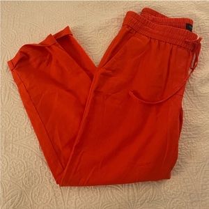 NWOT. JCrew orange linen joggers